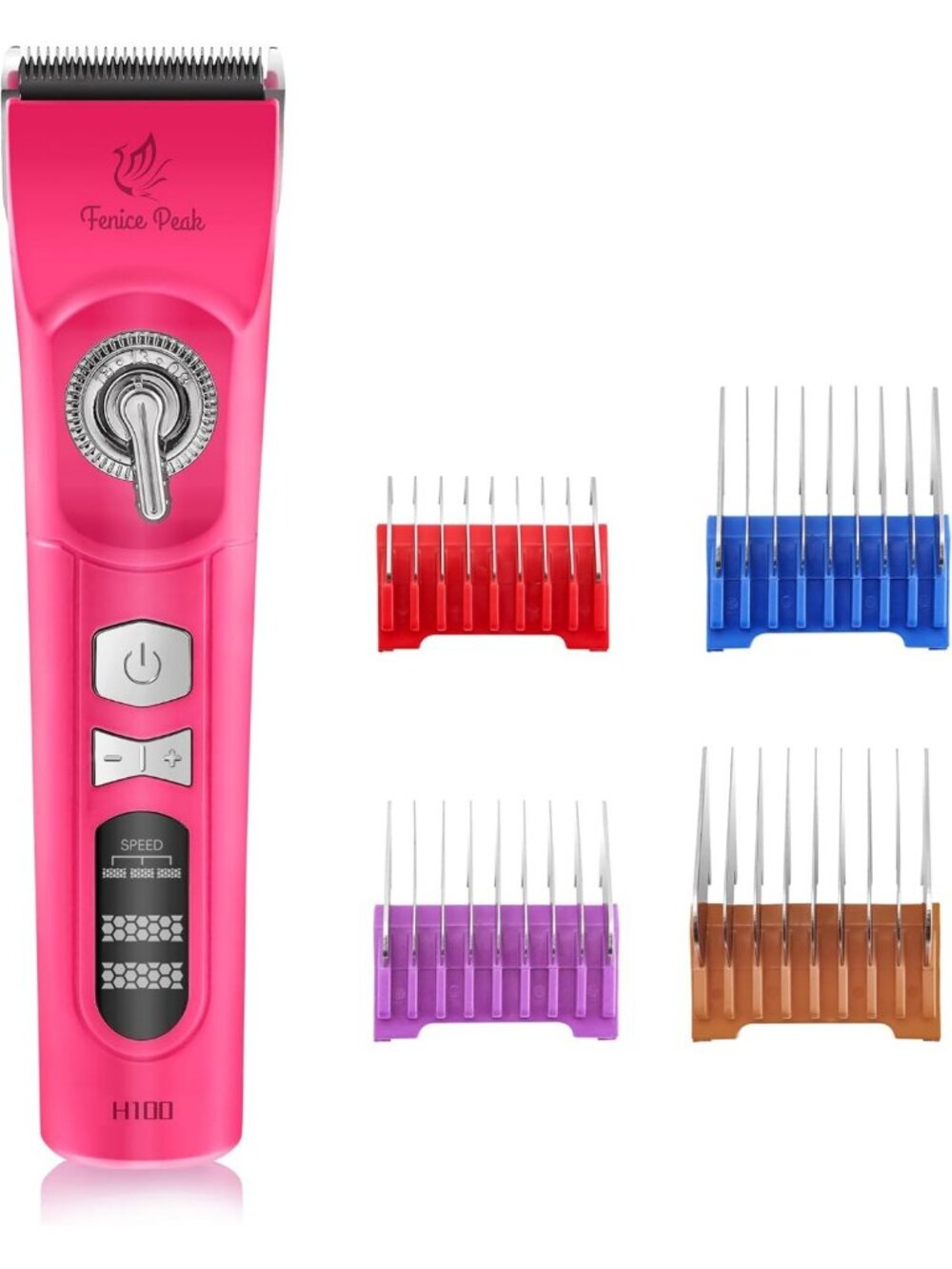 Cordless Dog Grooming Clippers - 12-Hour Runtime, 3-Speed Quiet Trimmer for